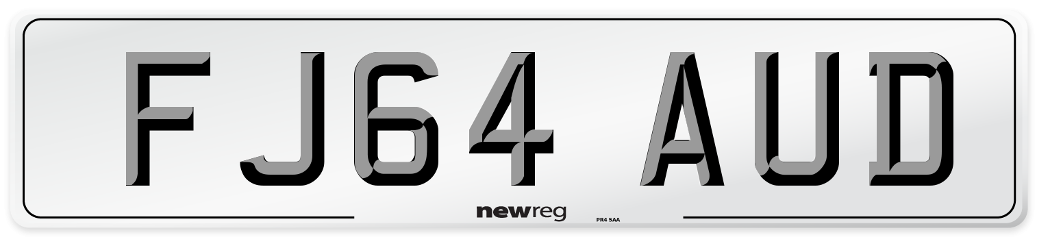 FJ64 AUD Number Plate from New Reg